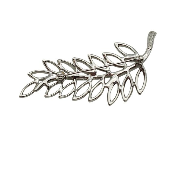 VTG Emmons Brooch Silver Tone Filigree Leaf Natural Boho Fairy Cottage Core Pin - Picture 10 of 15